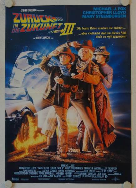 Back to the Future Part III original release german movie poster